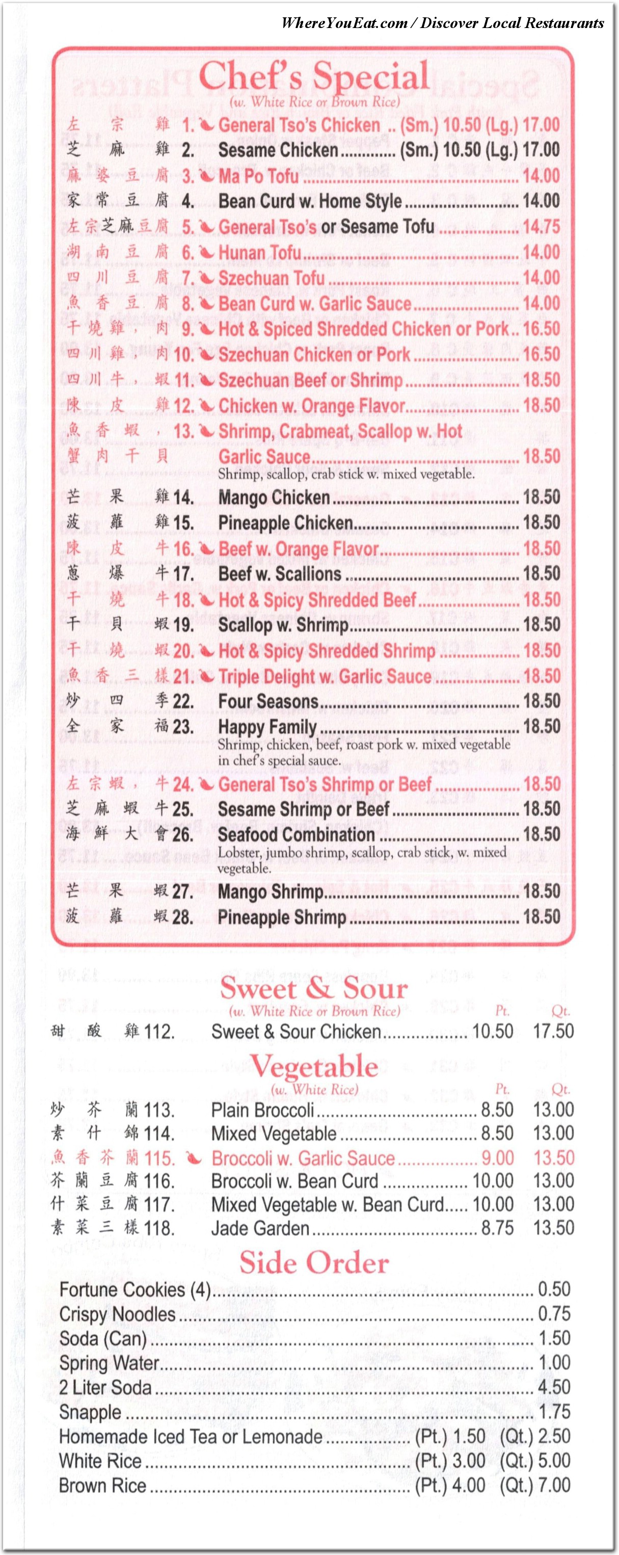 menu image