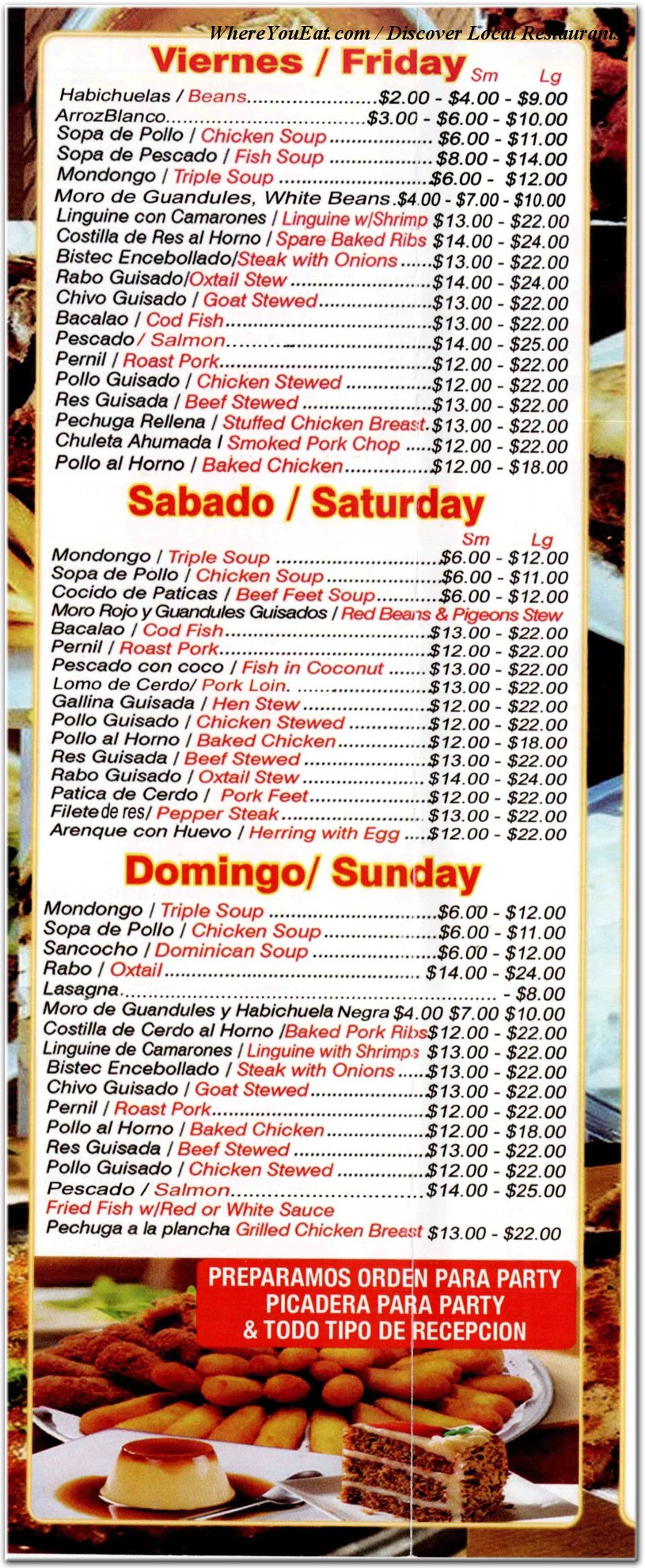 menu image