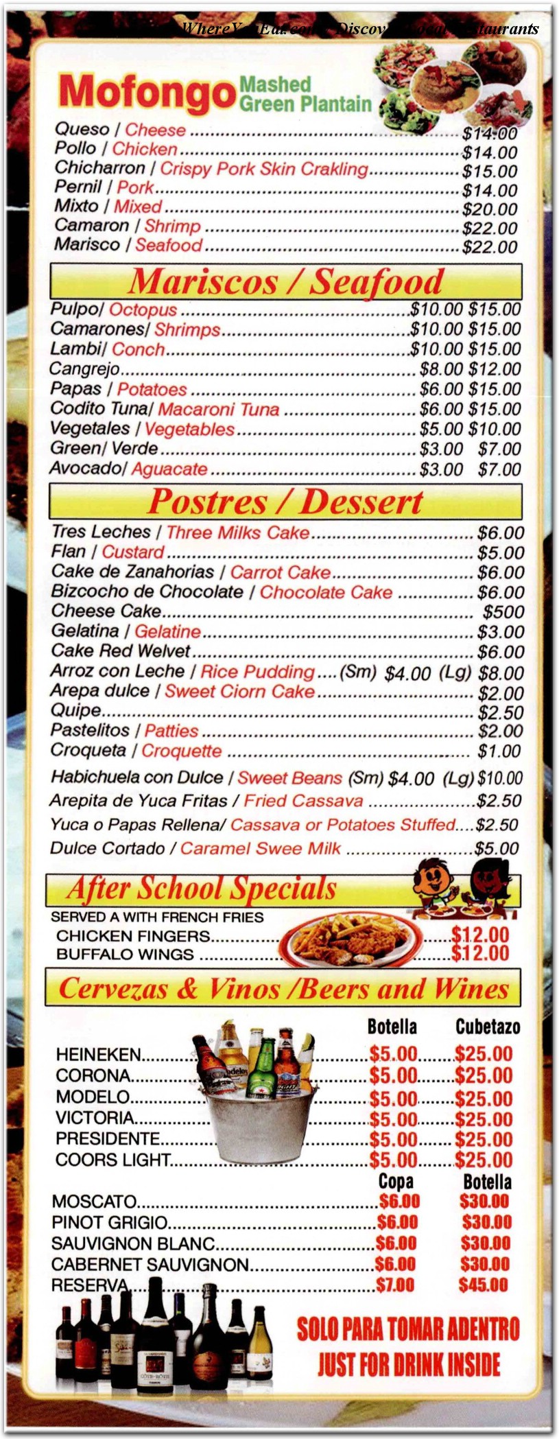 menu image