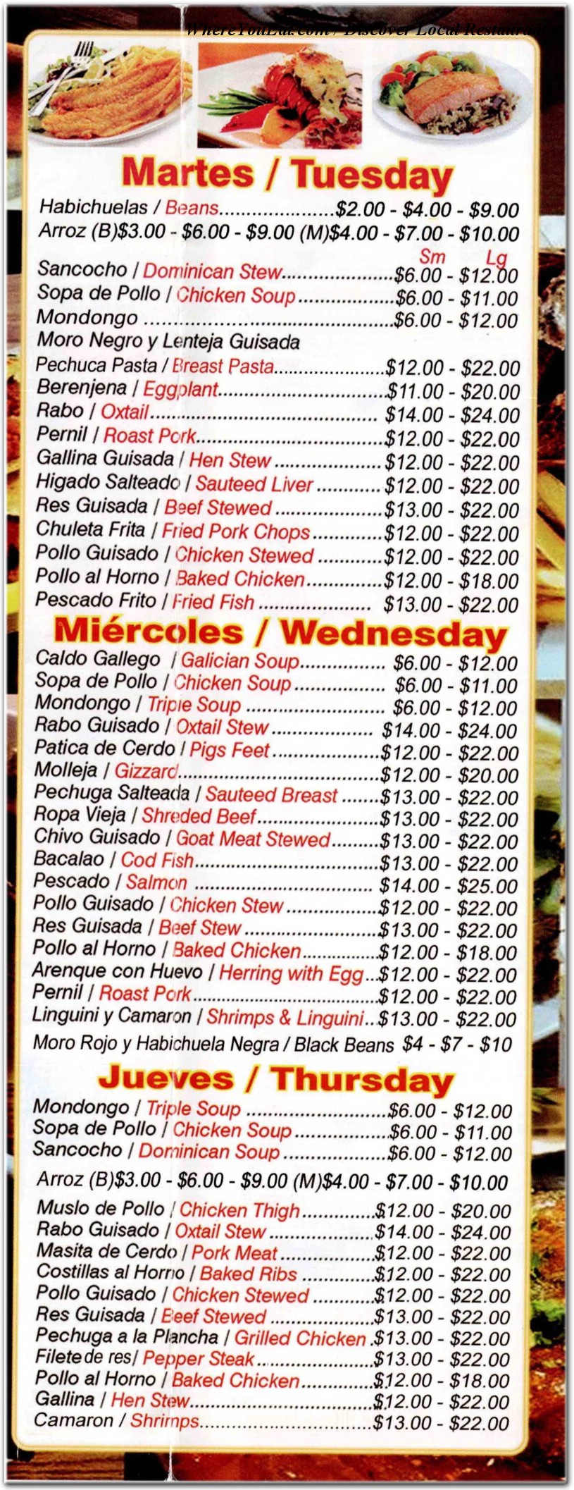 menu image