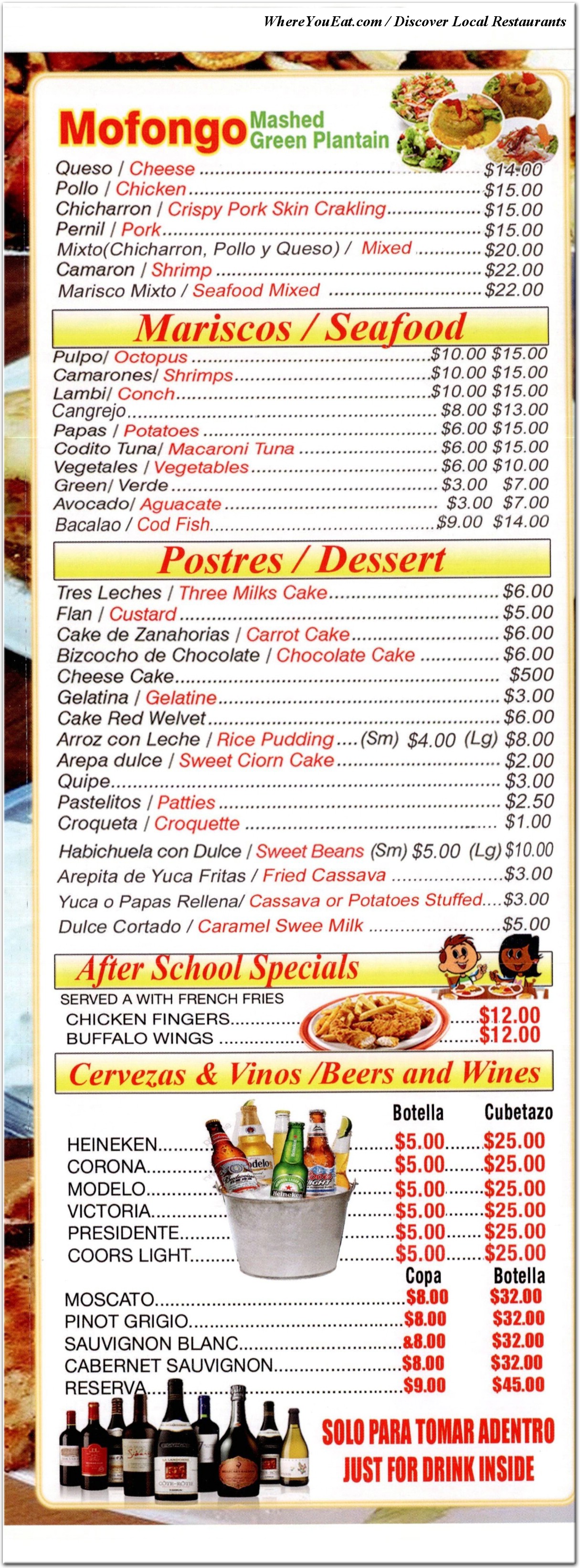 menu image