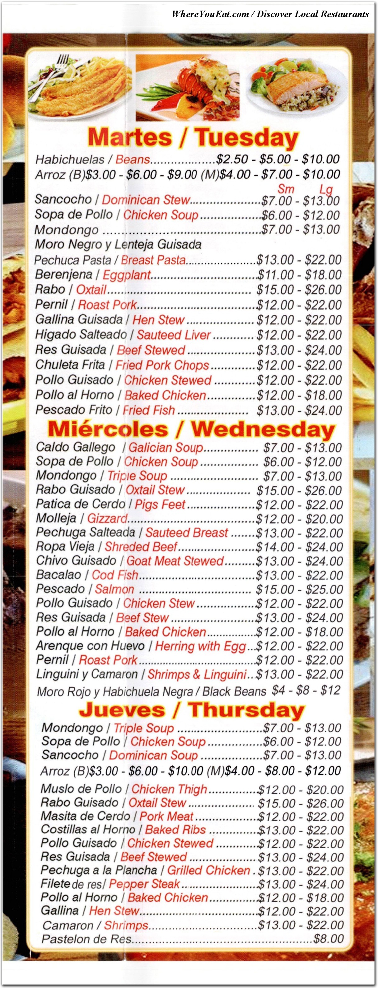 menu image