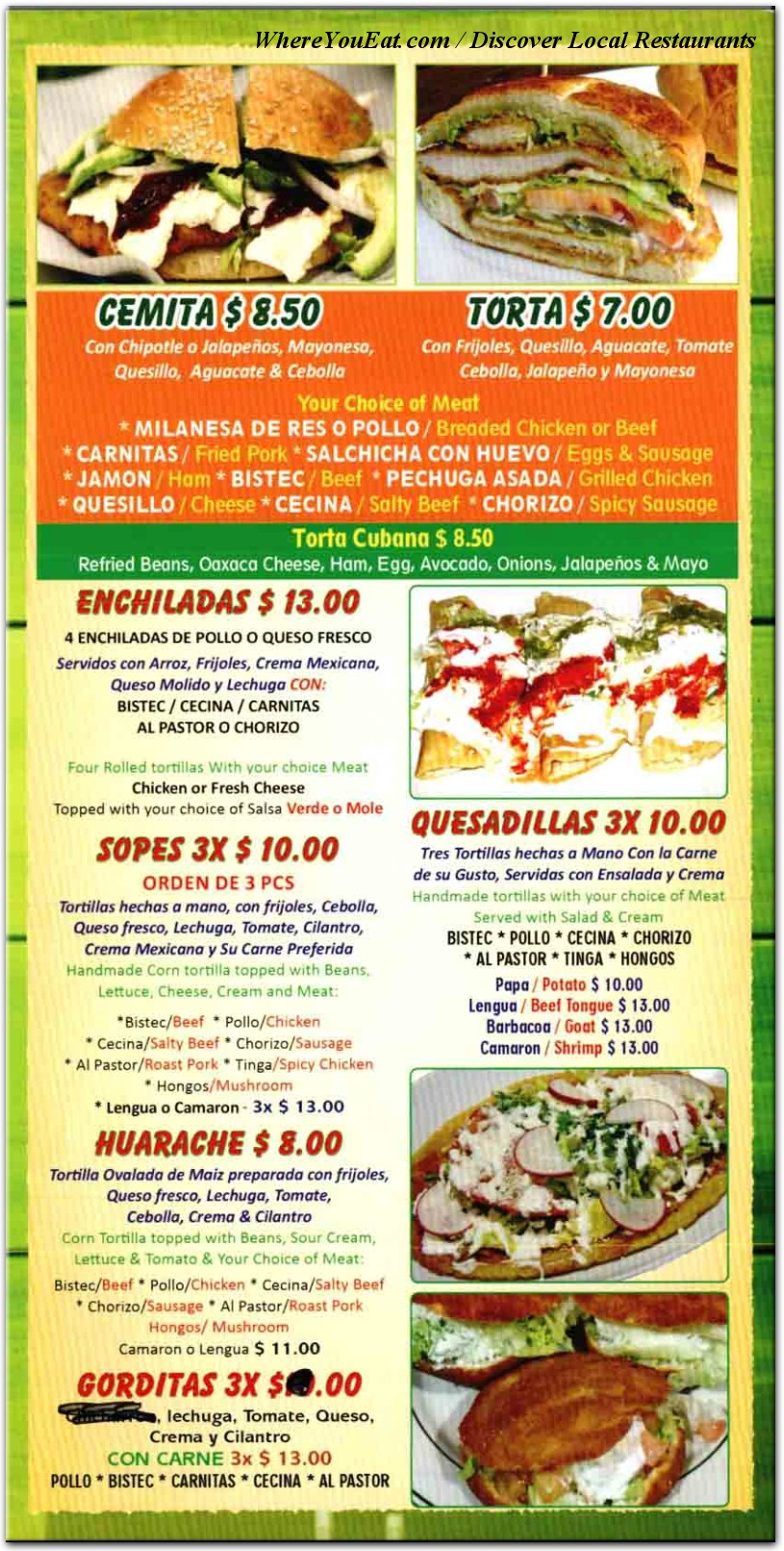 menu image