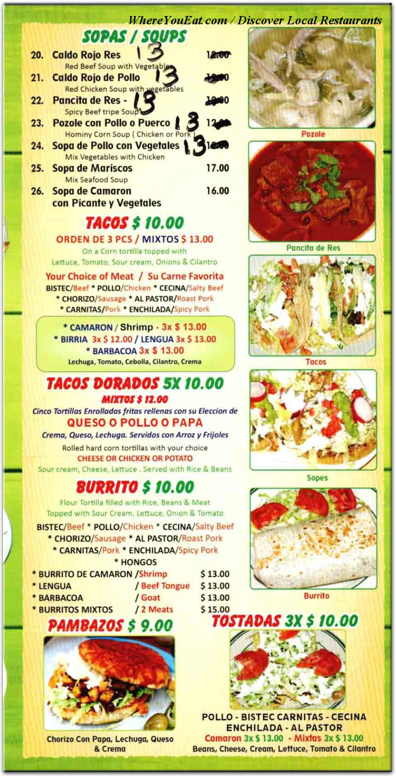 menu image