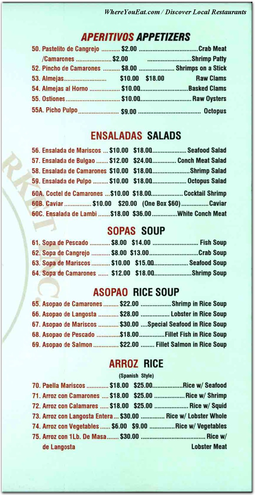 menu image