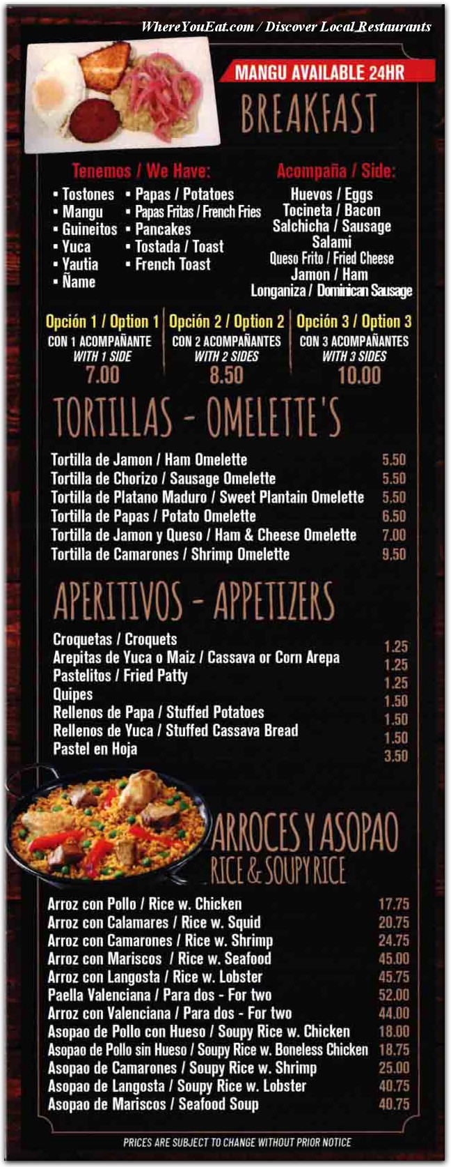 menu image