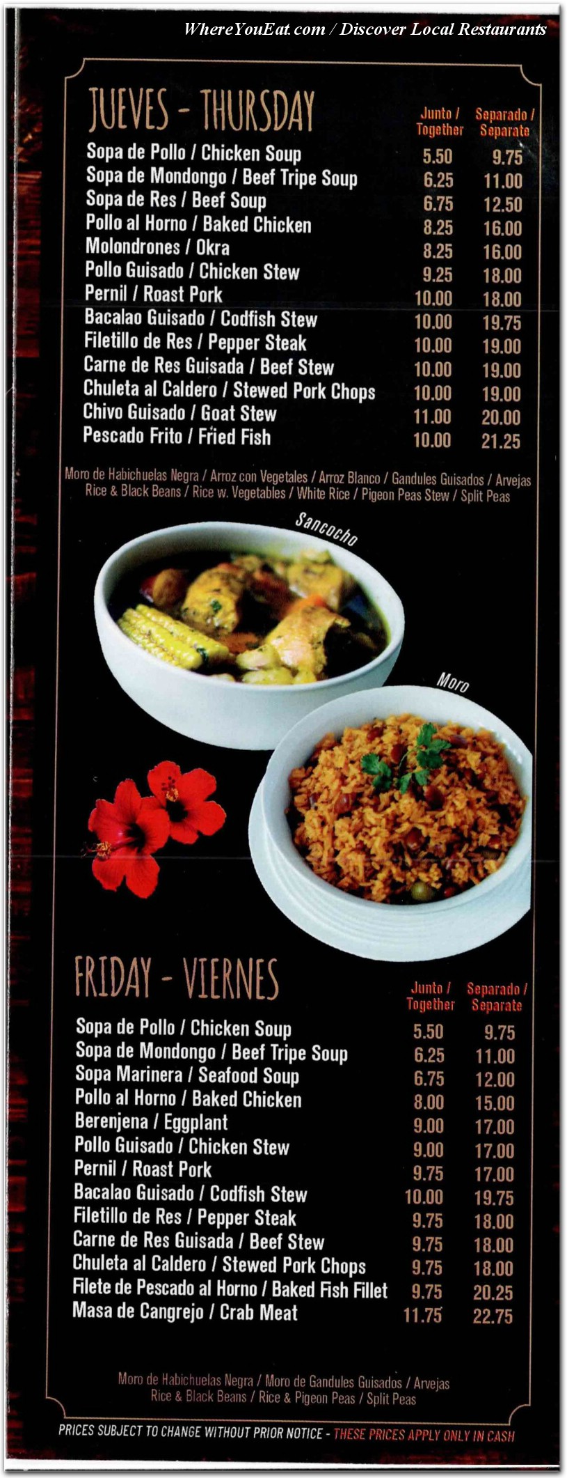 menu image