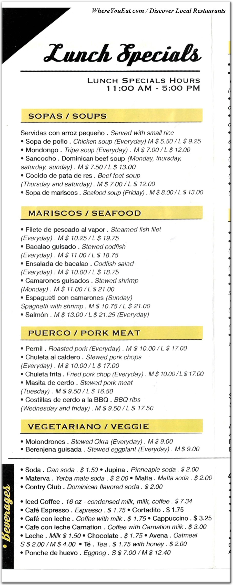 menu image