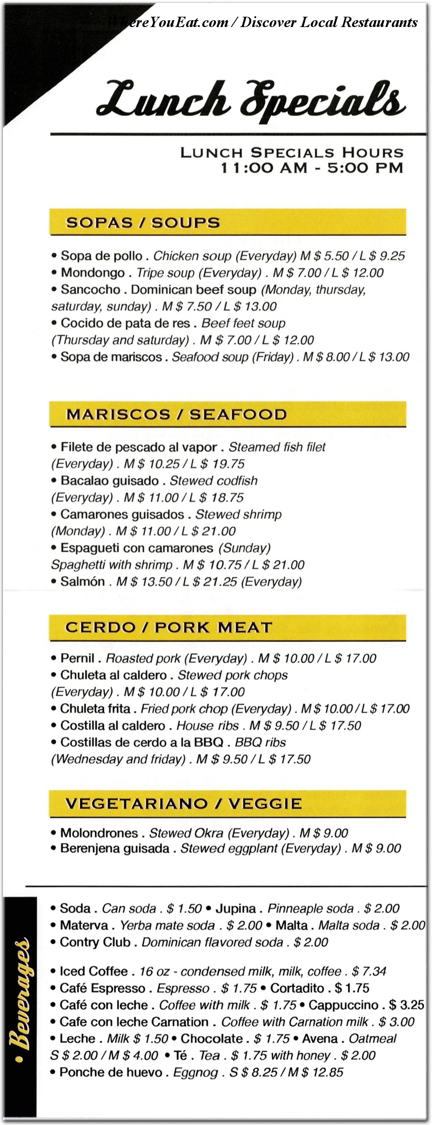 menu image
