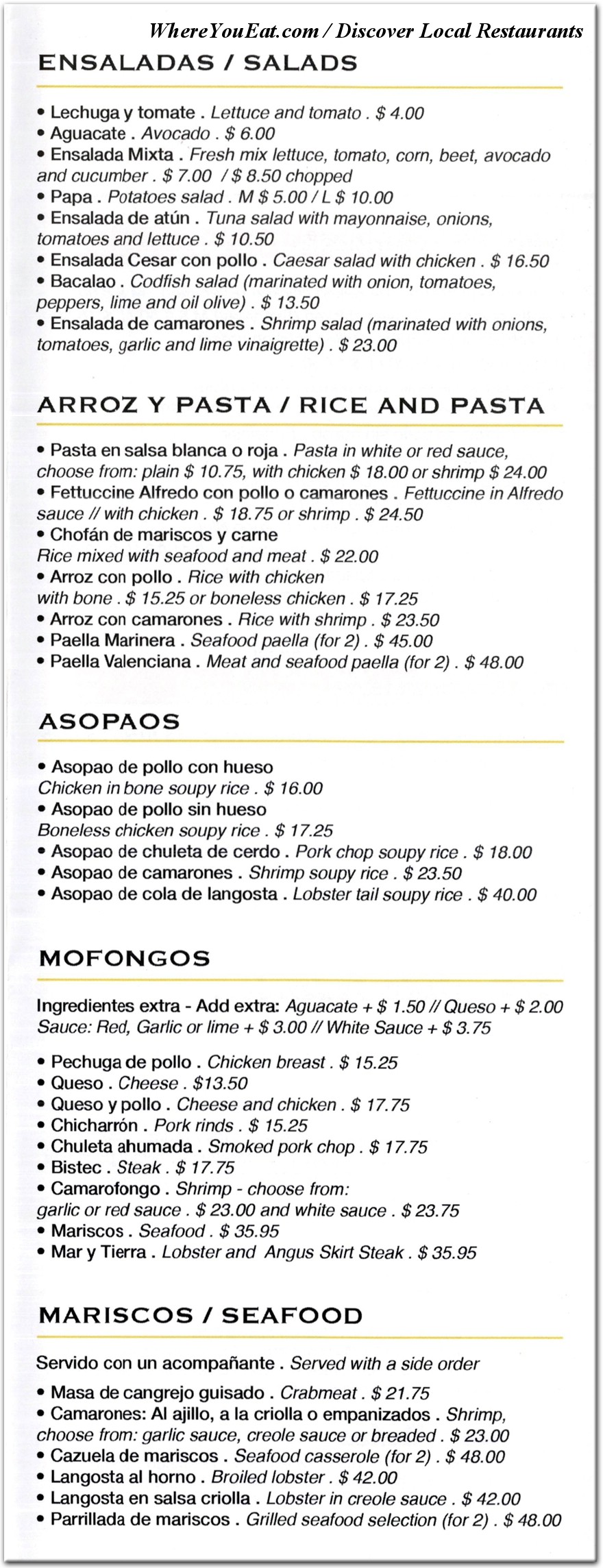 menu image