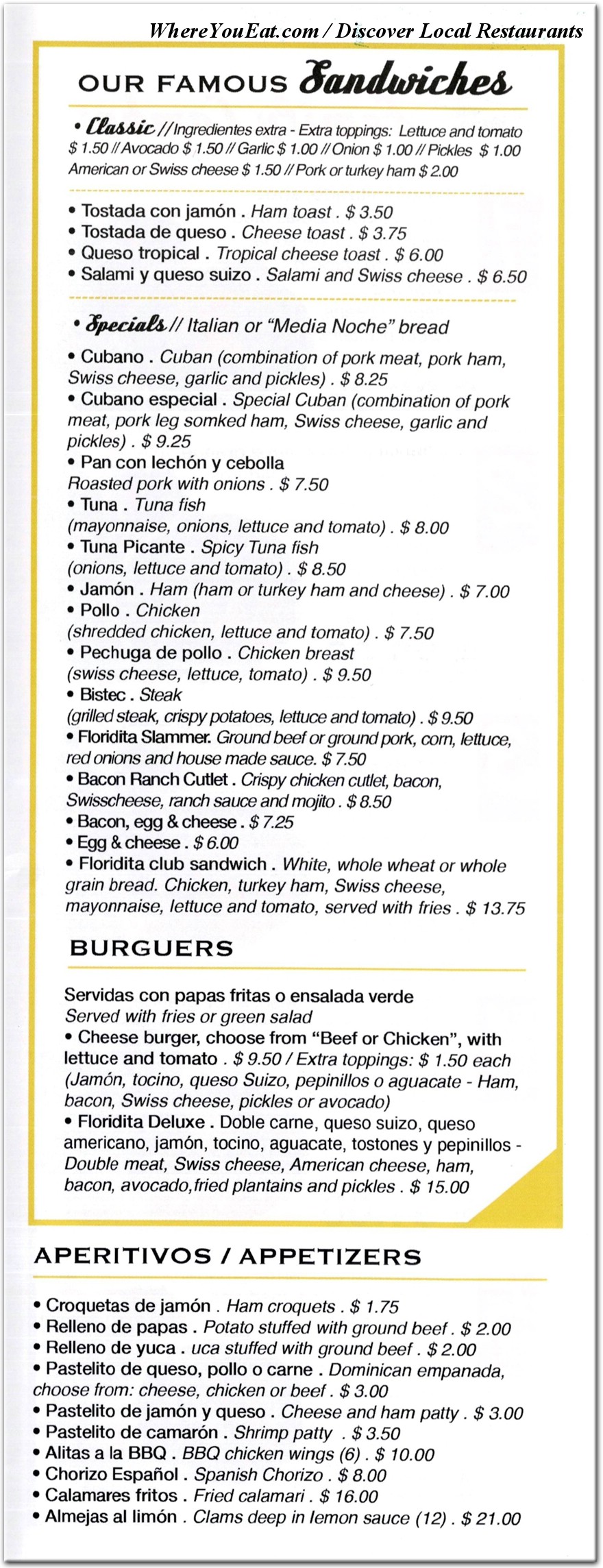 menu image