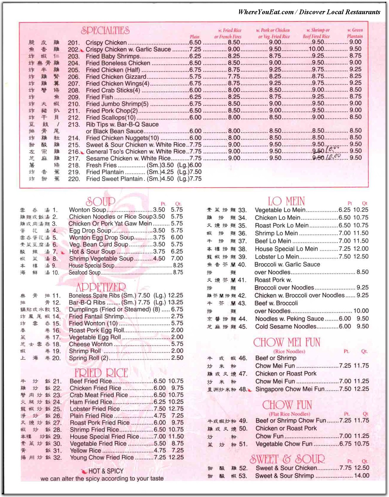 menu image