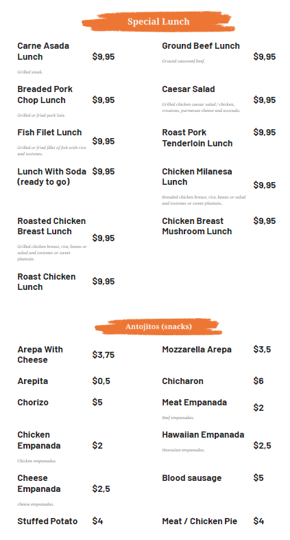 menu image