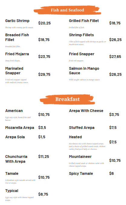 menu image