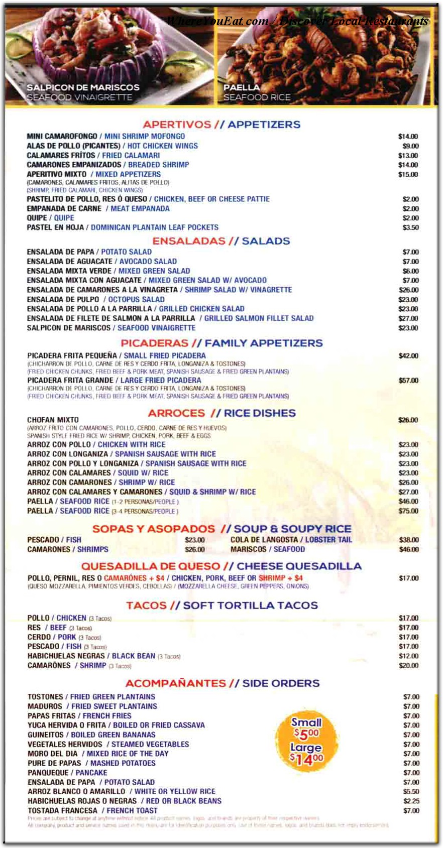 menu image