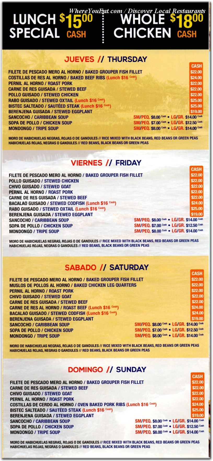 menu image