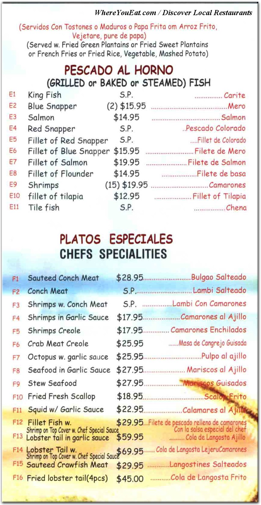 menu image