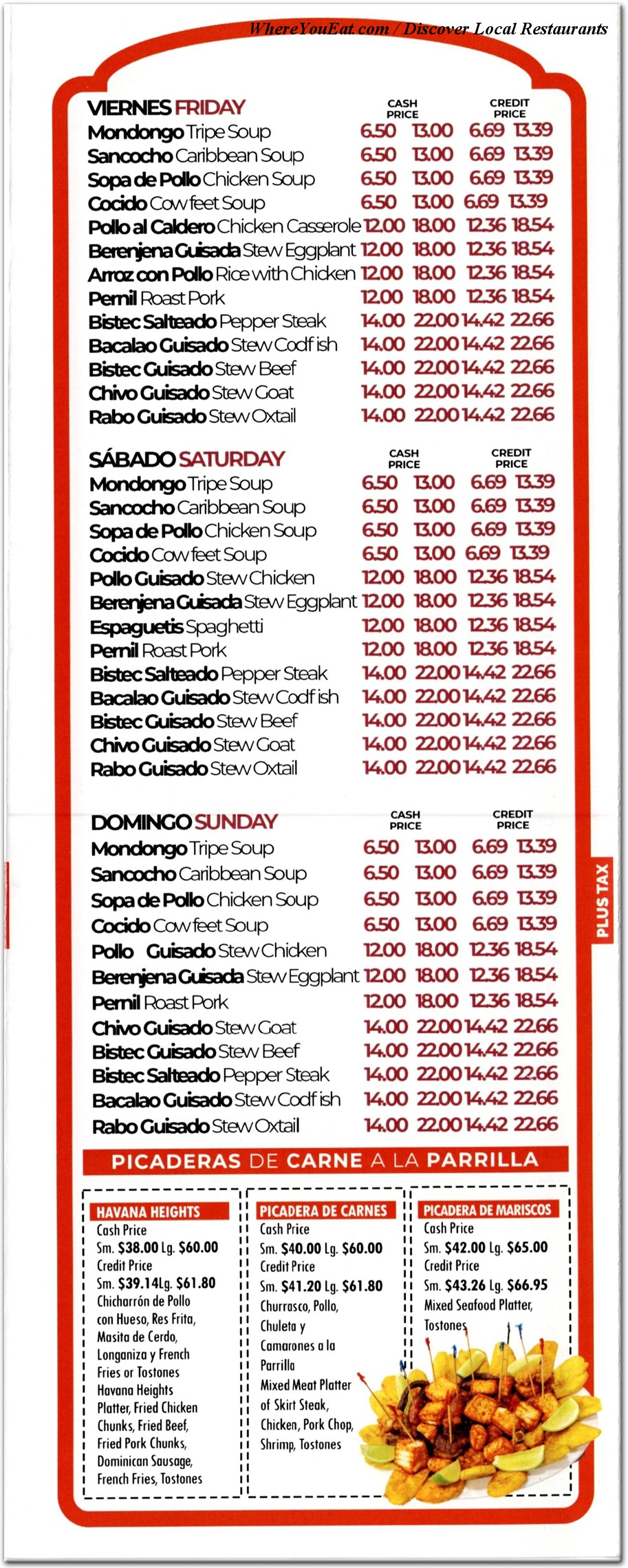 menu image