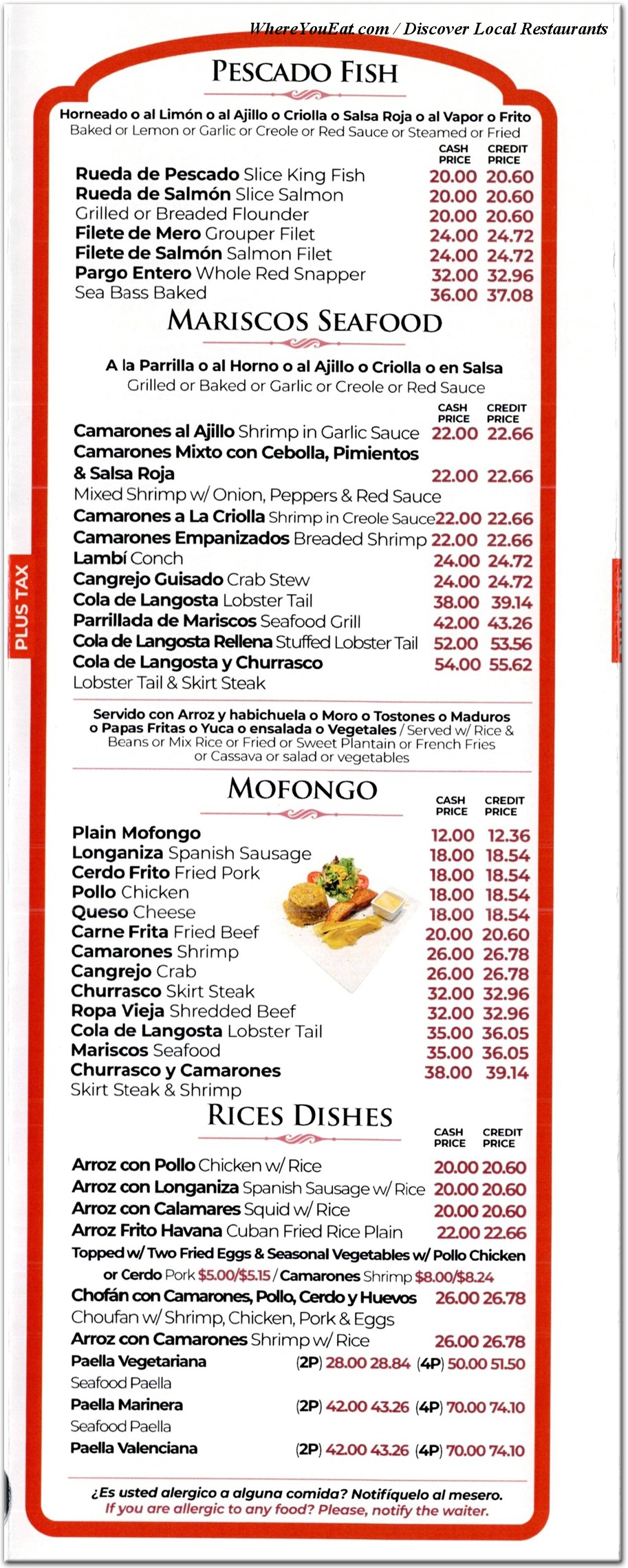 menu image