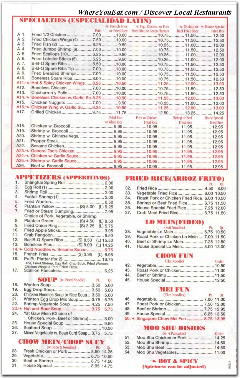 menu image