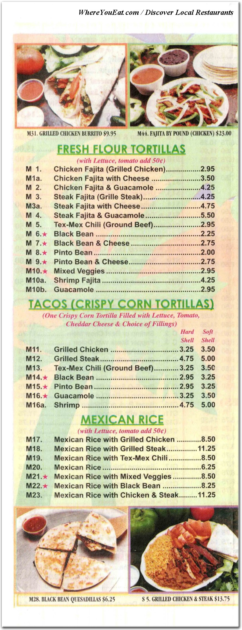 menu image