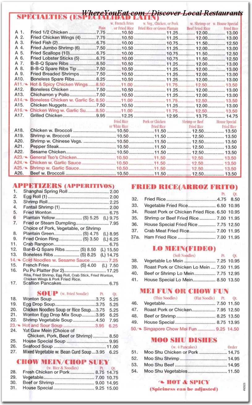 menu image