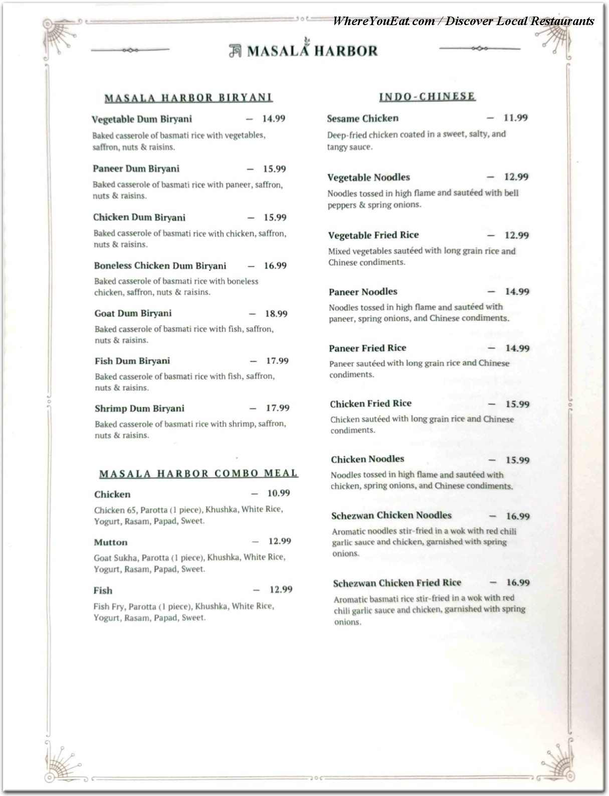 menu image