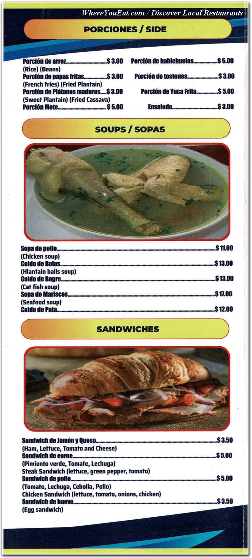 menu image