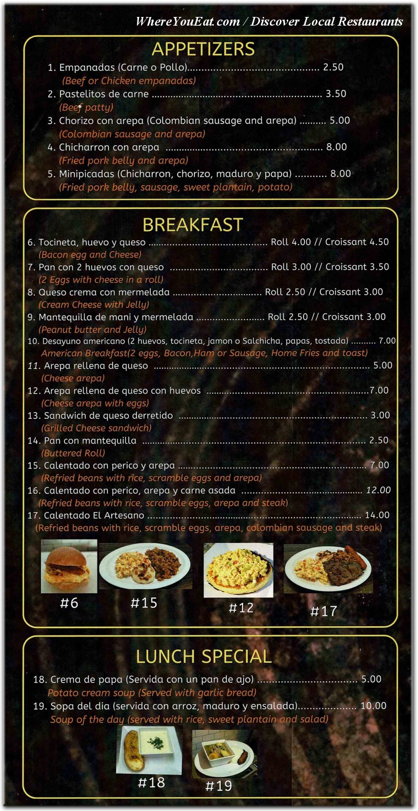 menu image