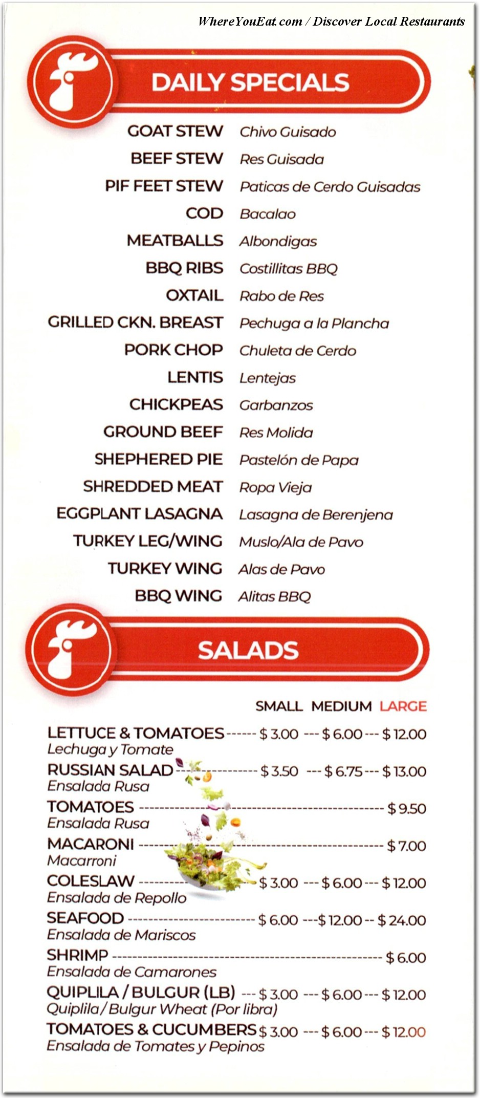 menu image