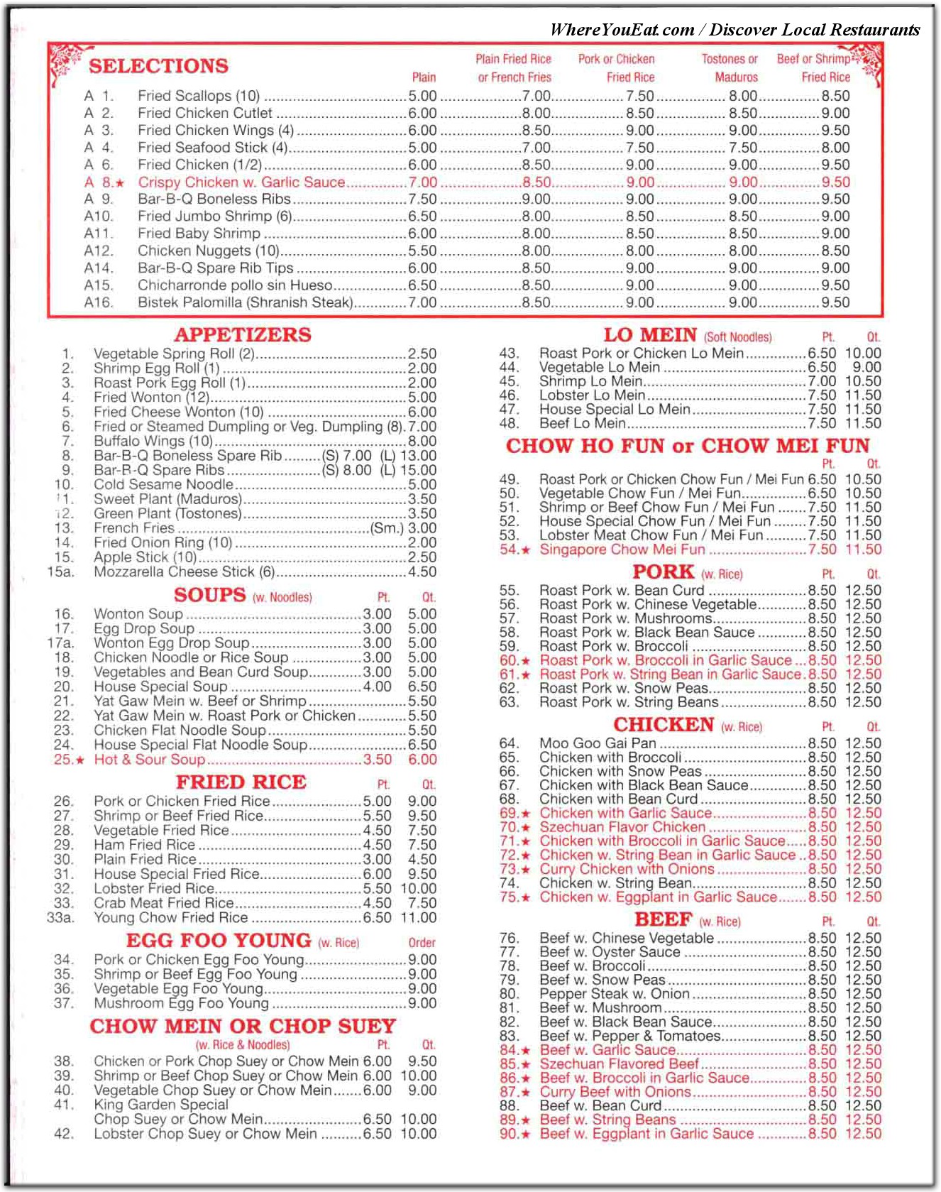 menu image