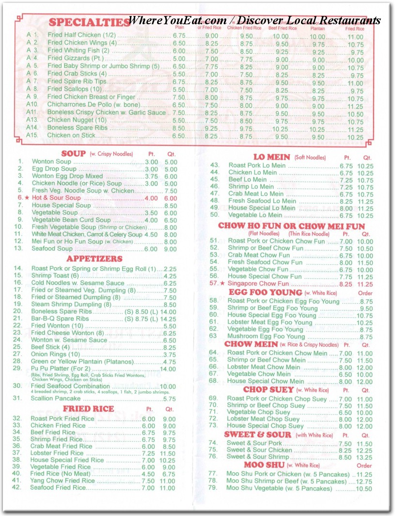 menu image
