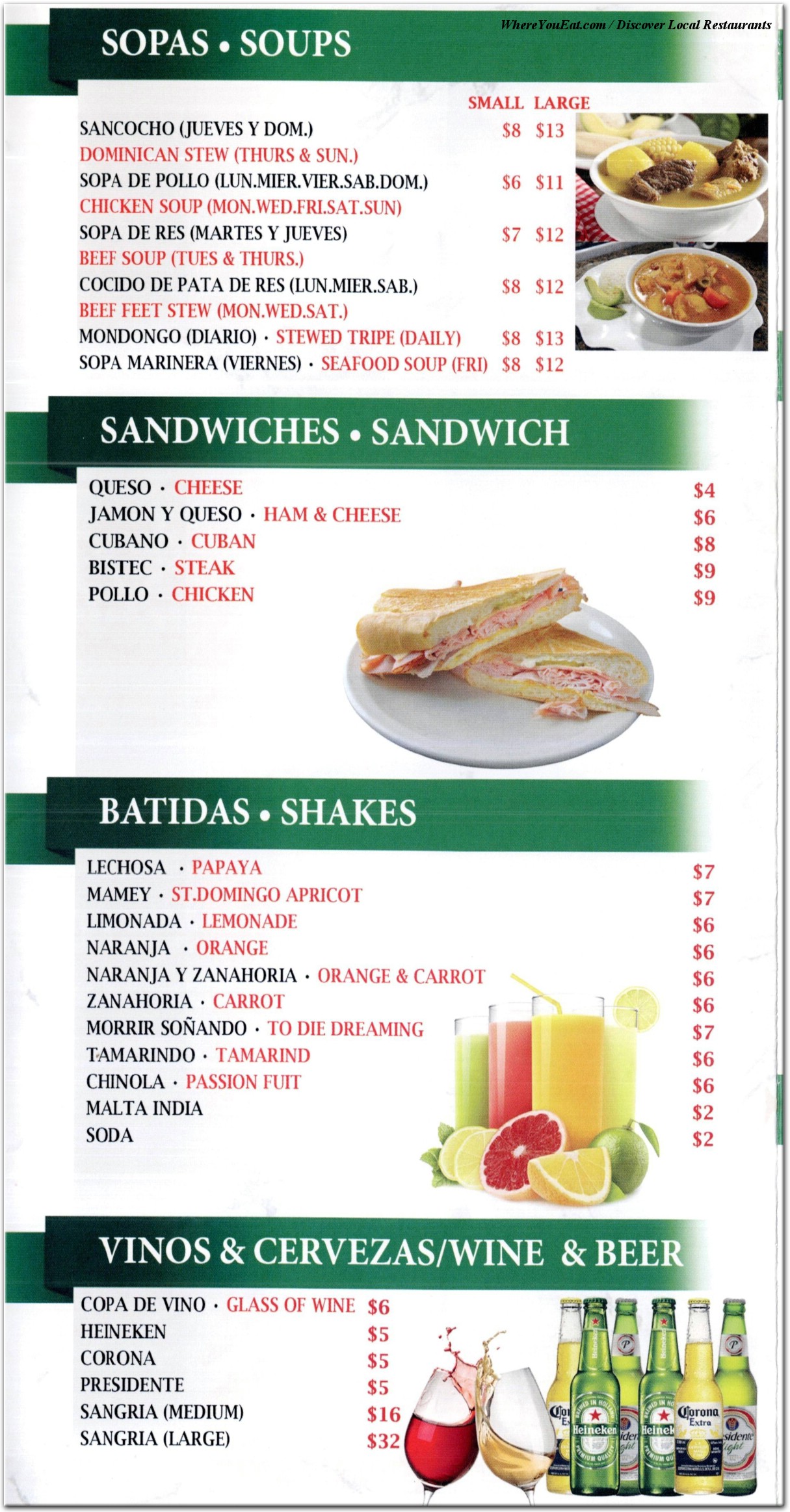 menu image