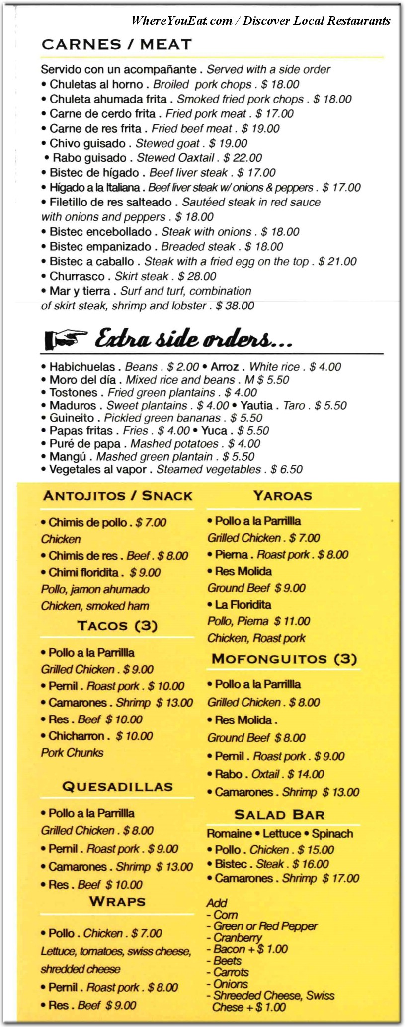 menu image