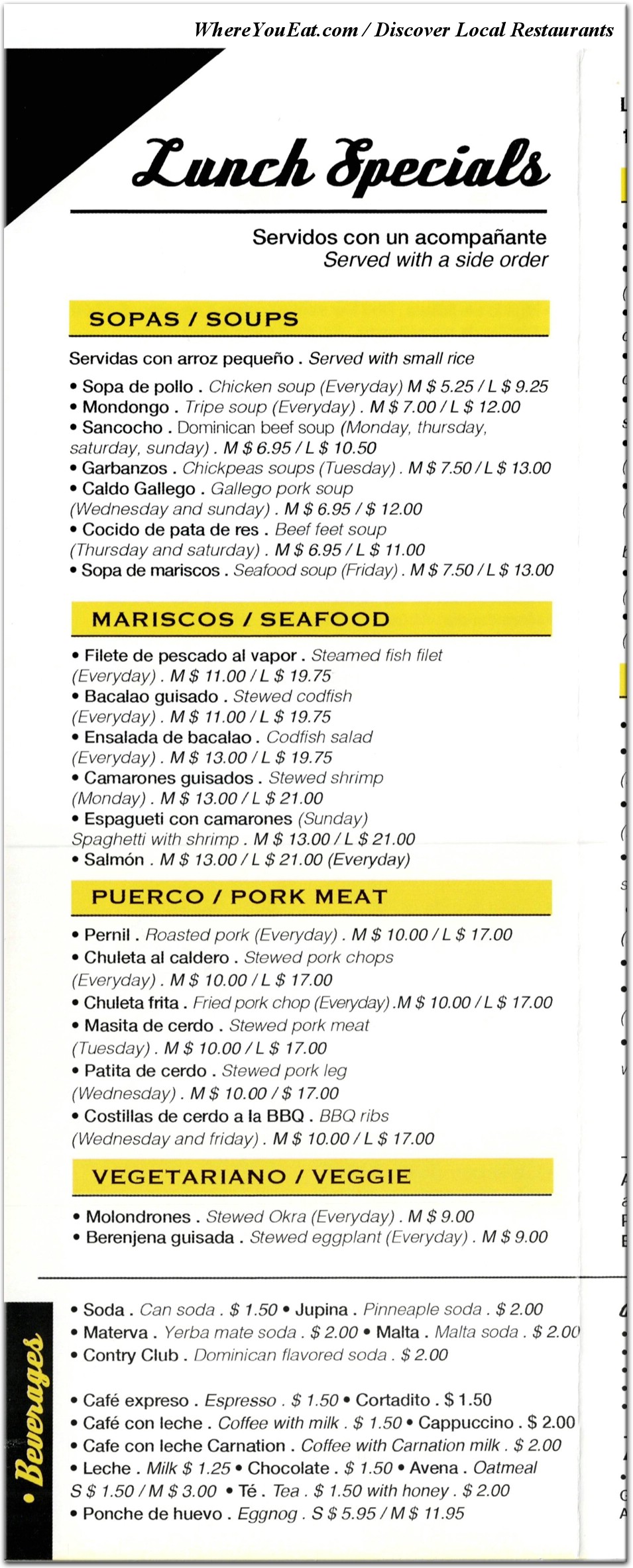 menu image