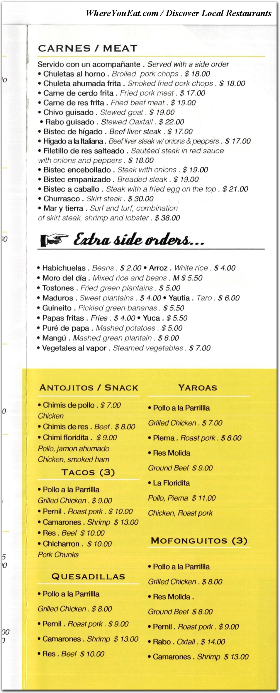 menu image