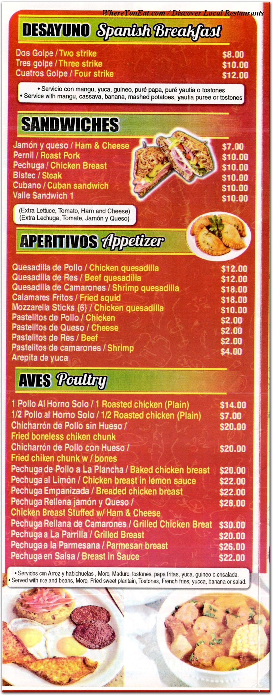 menu image
