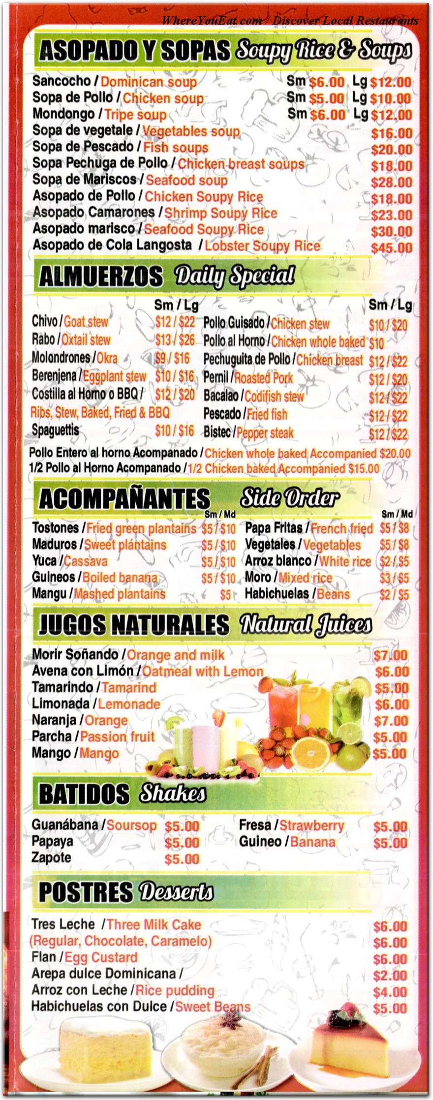 menu image