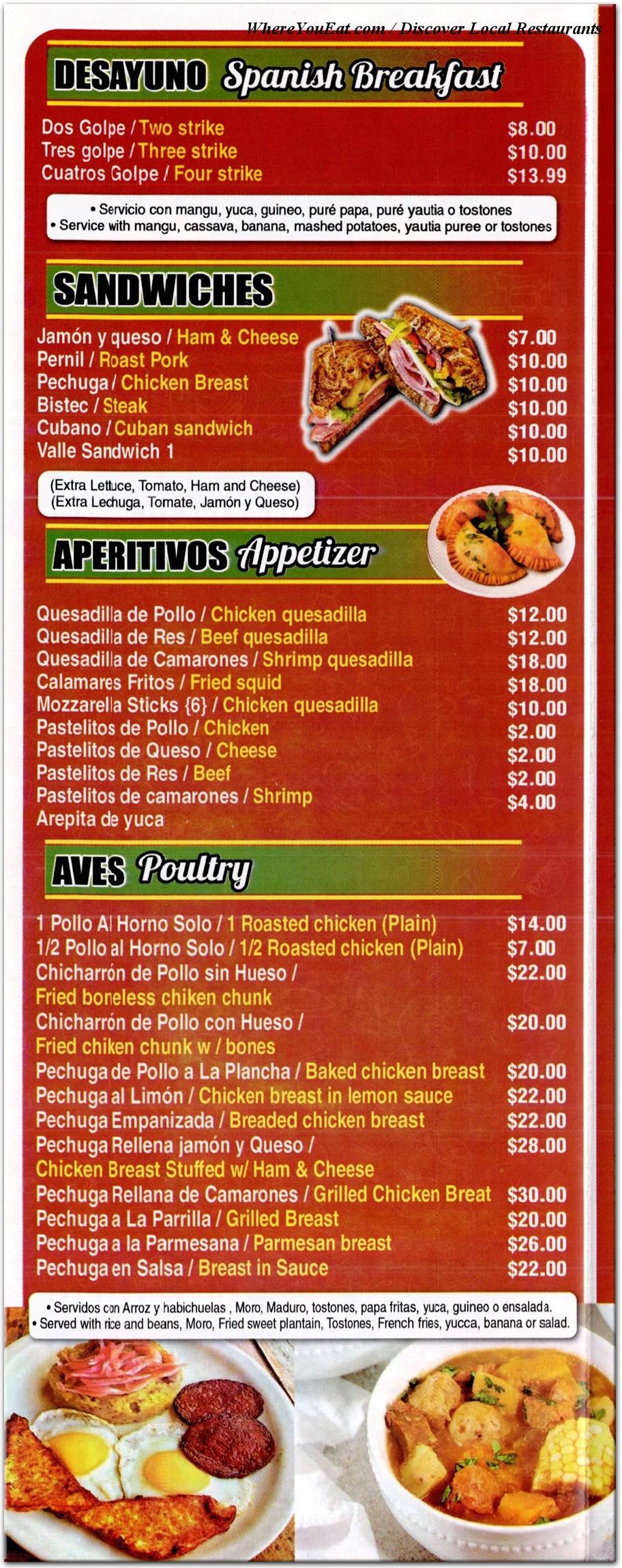 menu image