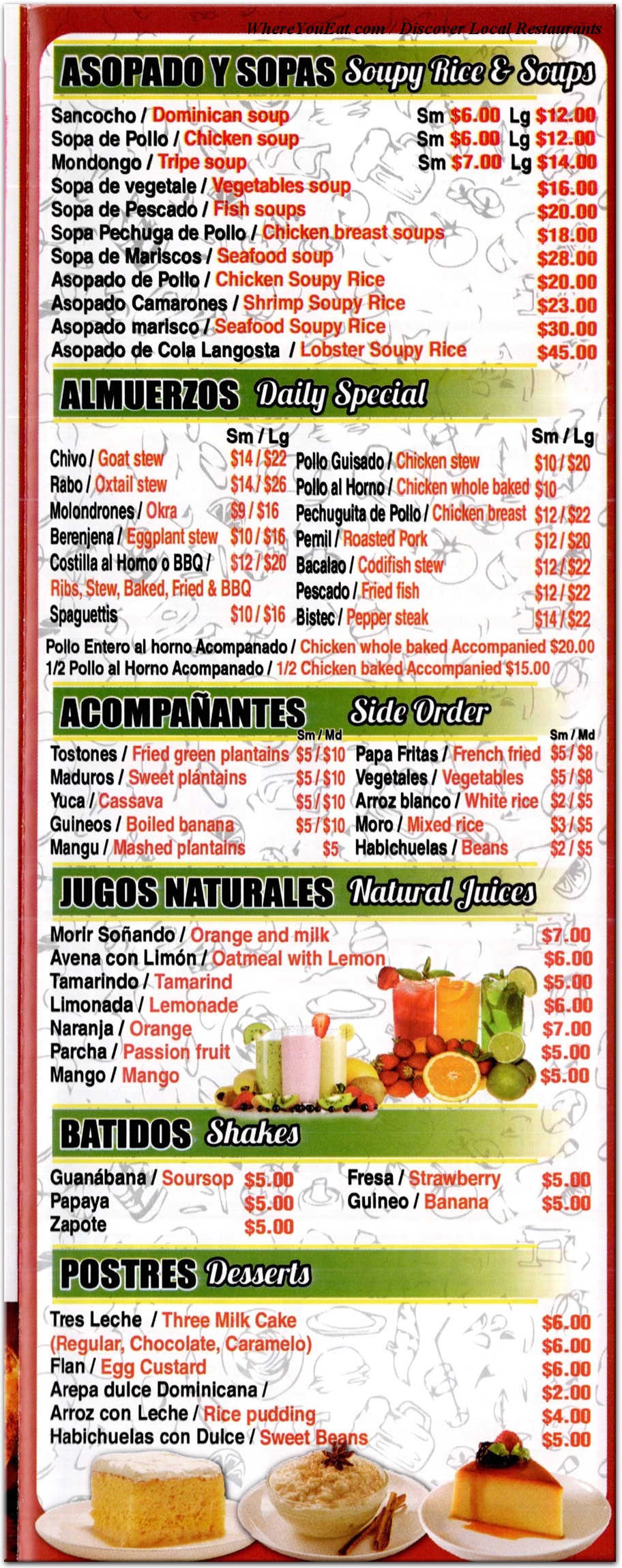menu image