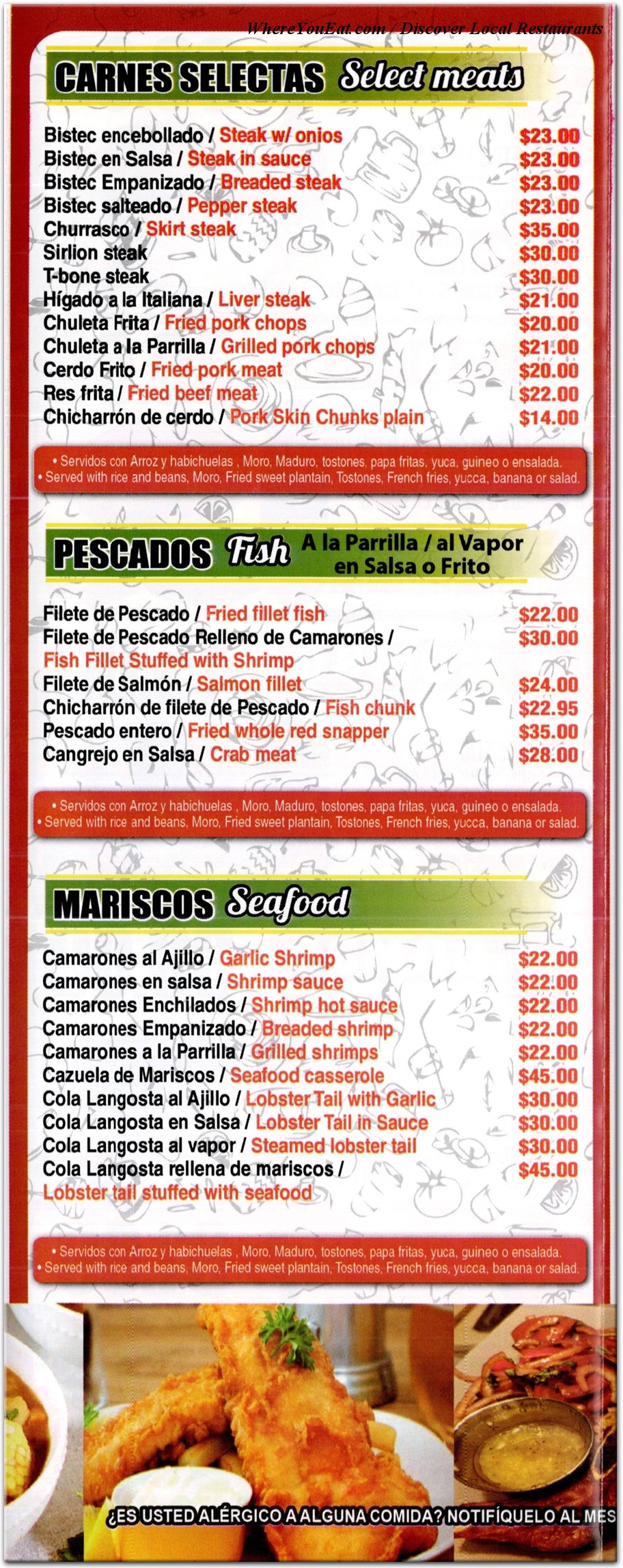 menu image
