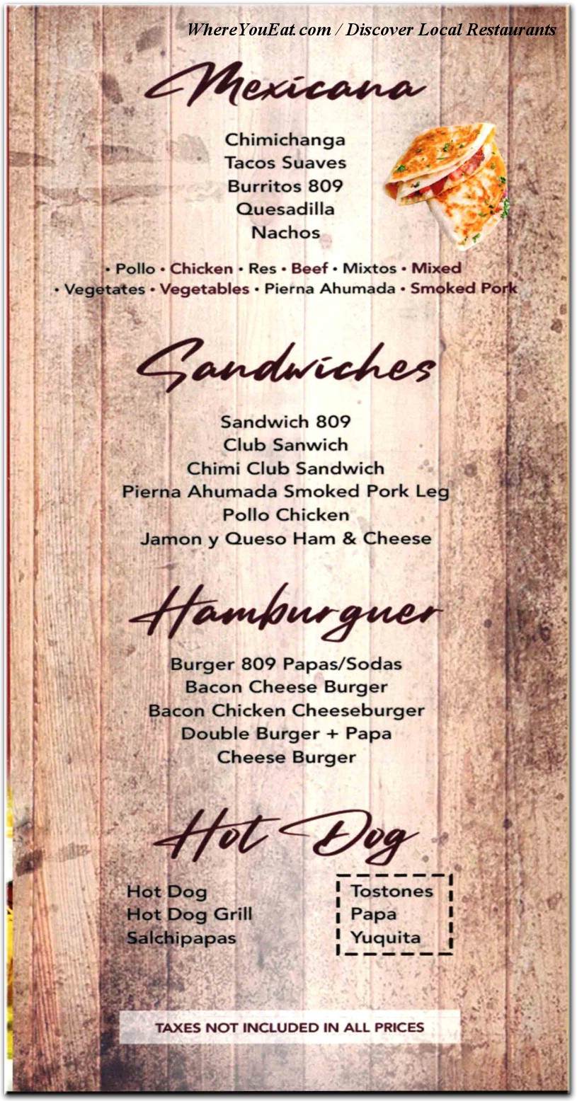 menu image