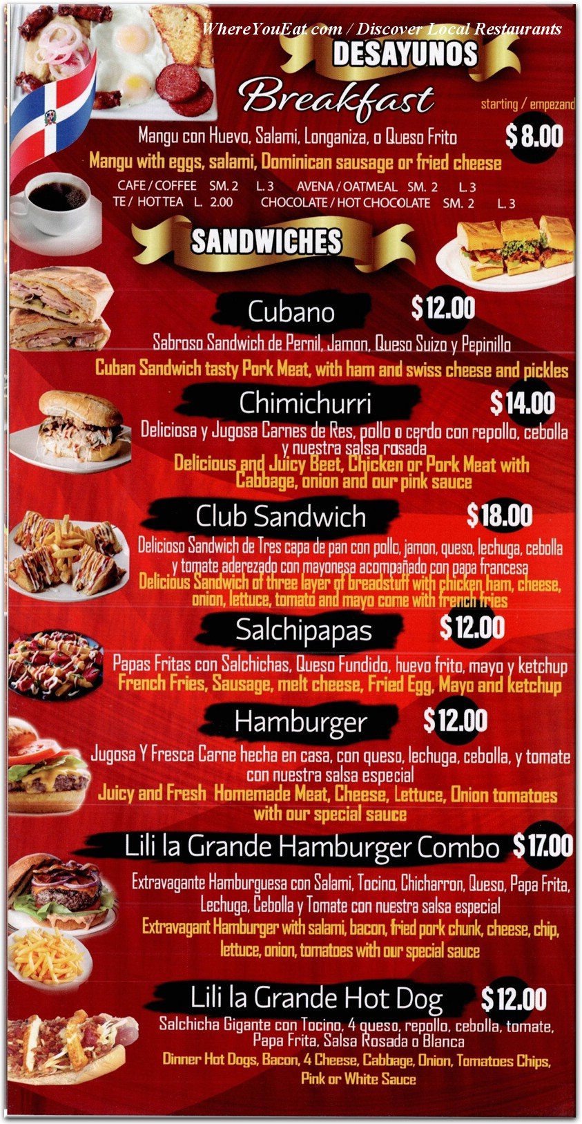 menu image