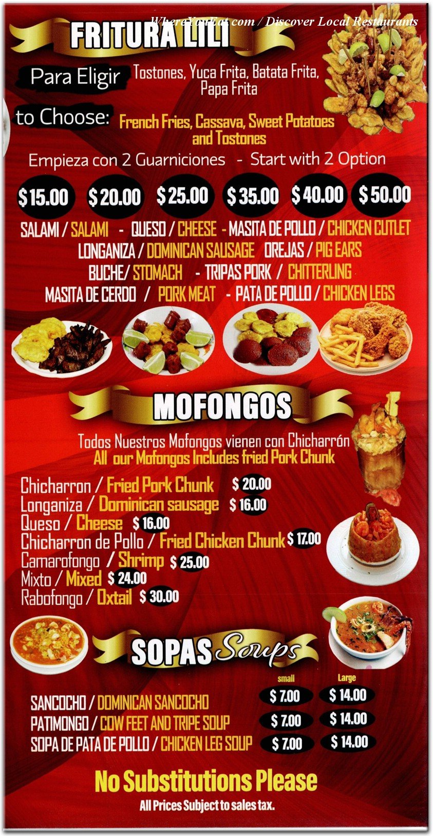menu image