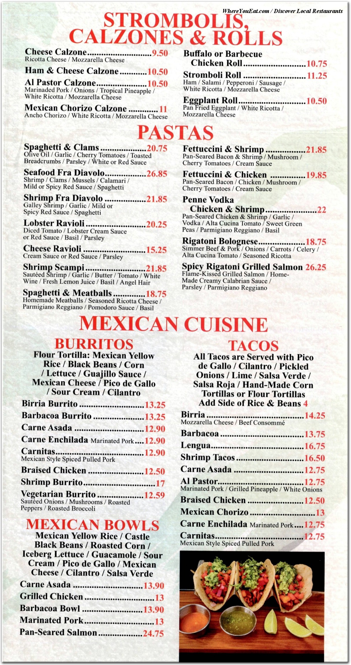 menu image
