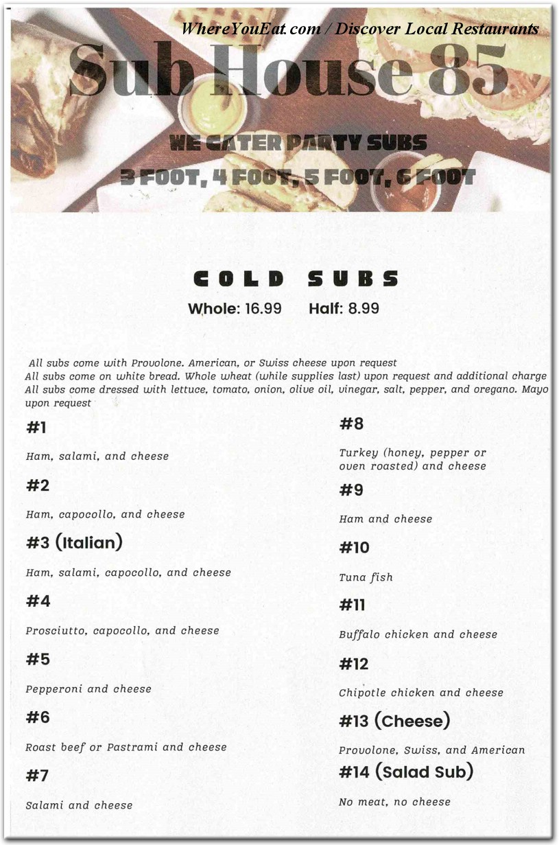 menu image