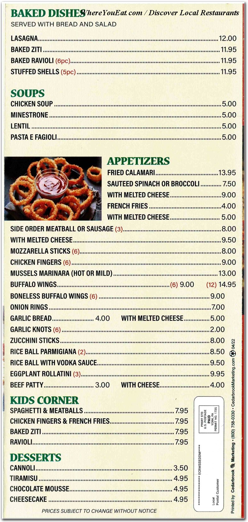 menu image