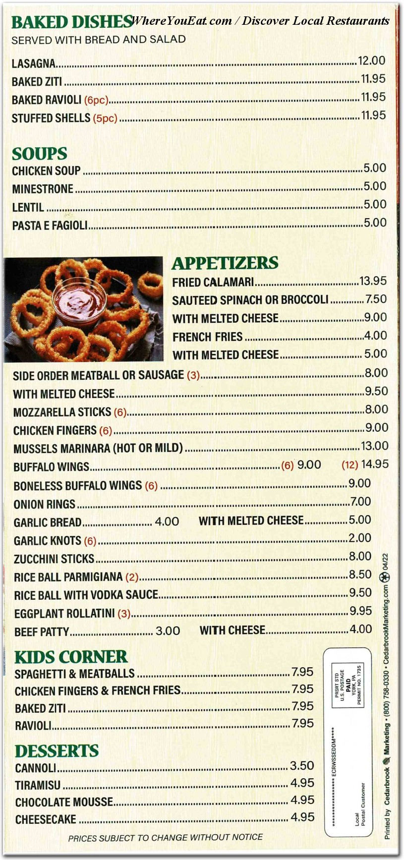 menu image