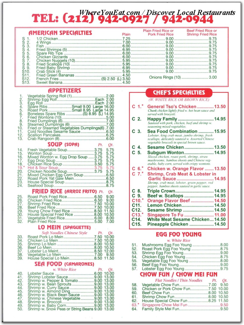 menu image