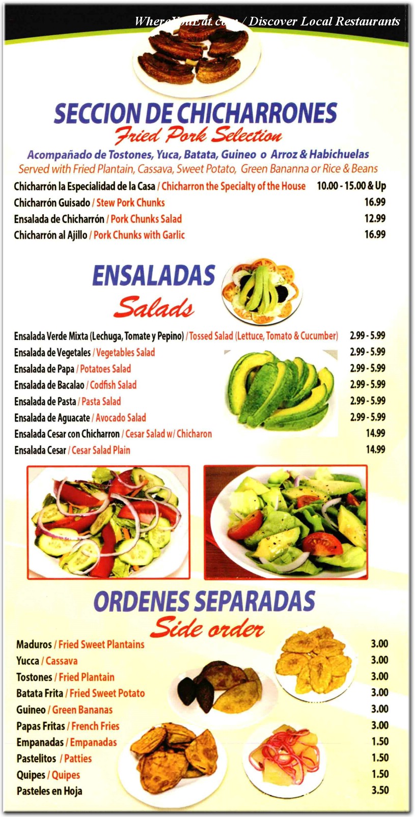 menu image